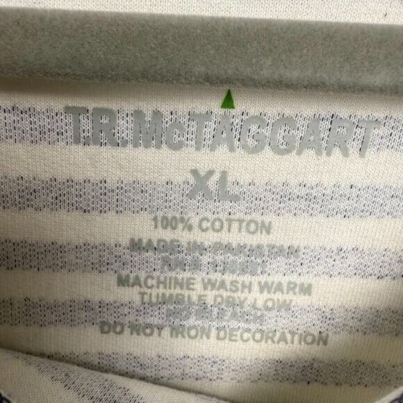 Live Kelly & Ryan Shirt Womens XL Navy Blue White Striped Cotton Terry Top NWT - Picture 3 of 5